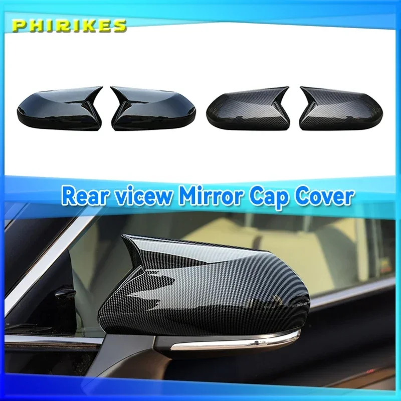 

Horn Glossy Black Car Side View Rearview Mirror Cover Caps Trim Sticker For Toyota Camry 2018+ For Avalon 2019 C-HR 2016-2018+
