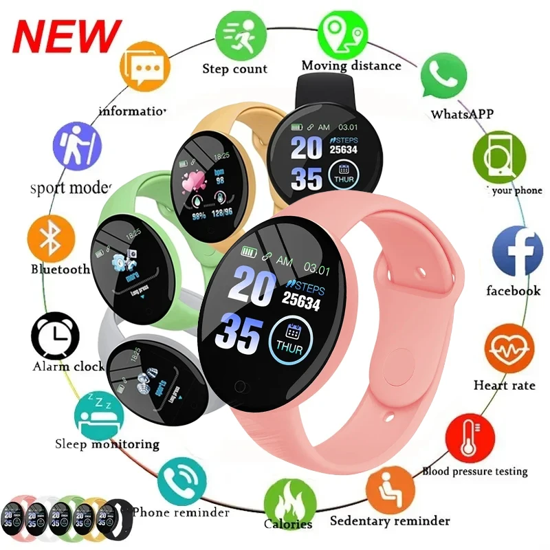D18 Macaron Real Stepcount B41 Smart Watch Esercizio Stepcount Smartwatch Collegati Per Uomini E Donne Disponibile Telefono Android