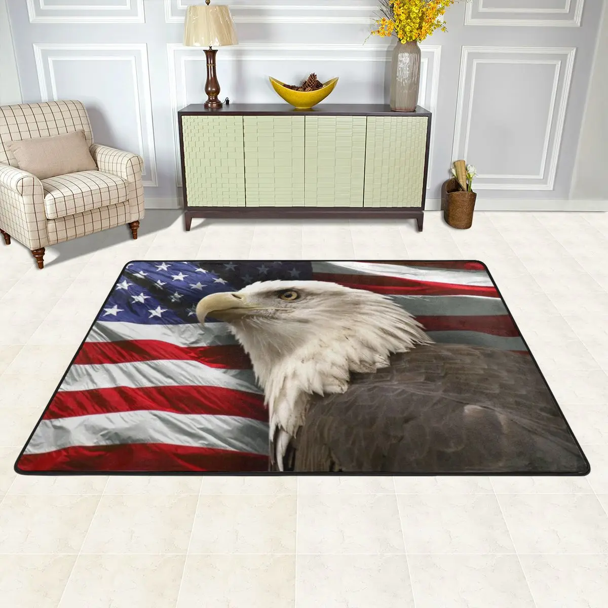 Американский флаг США ковры с облысшим орлом интерьер детской спальни гостиной