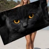 Black Cat Cartoon Beach Towel Cute Kawaii Room Decor Bath Girls Children Hand Towels For Bathroom Shower 1