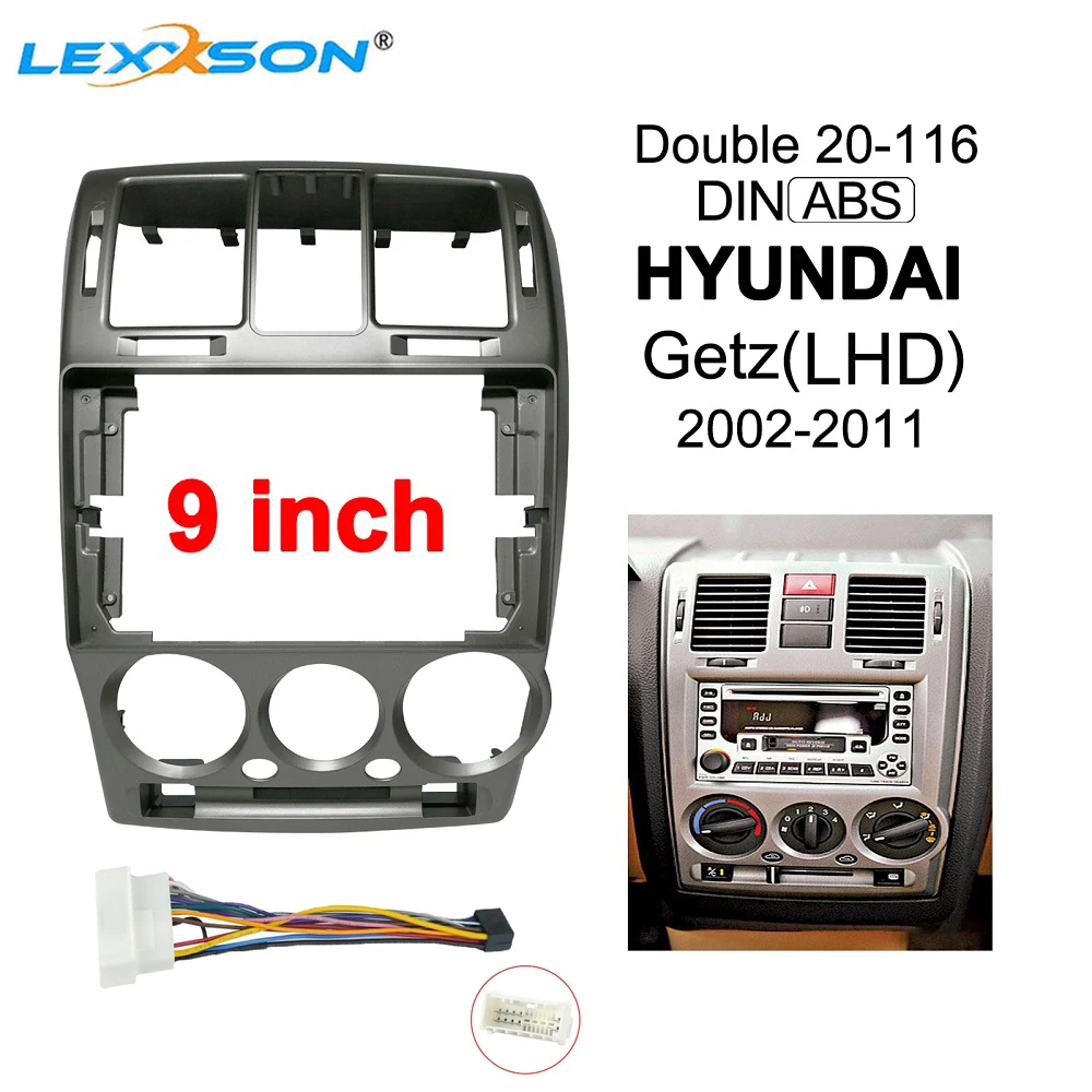 9 Inch Car Fascia for HYUNDAI GETZ 2002 2011（LHD）Audio Fitting Adaptor