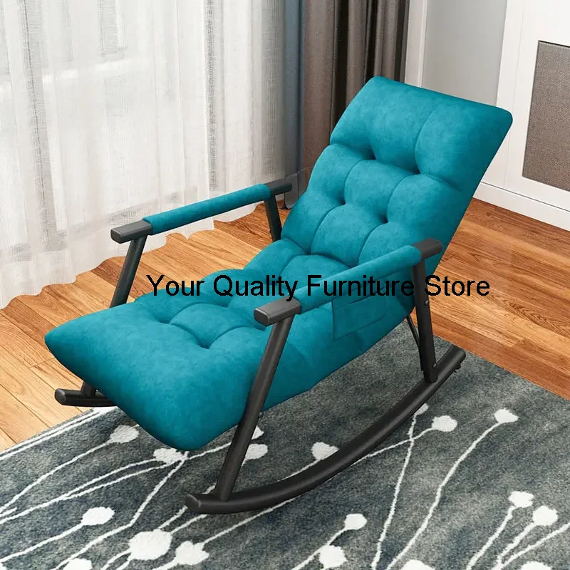 

Rocking Chair Nordic Home Single Recliner Casual Lounger Living Room Deckchair Bedroom Balcony Rocking Chair Sofa Lazy Chair