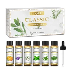 Pure Aromatherapy Essential Oils Set - 6 Fragrant Blends for Relaxation and Freshening (Classic Series Set)