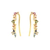 Grimpeur d'oreilles en argent sterling 925 - Oreilles sur chenilles - Grimpeur d'oreilles de manchette d'oreille - Grimpeur d'oreille martelé - Boucles d'oreilles martelées pour femmes