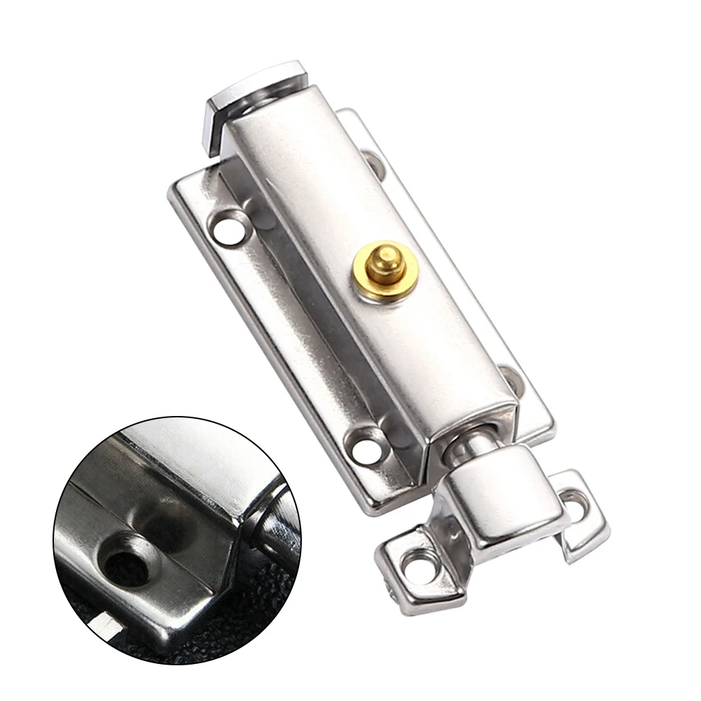 

1Pc Self-elastic Latch Button Door Latch 201 Stainless Steel 3/4/6 Inch Auto-unfold Button Home Decor For Small Closet