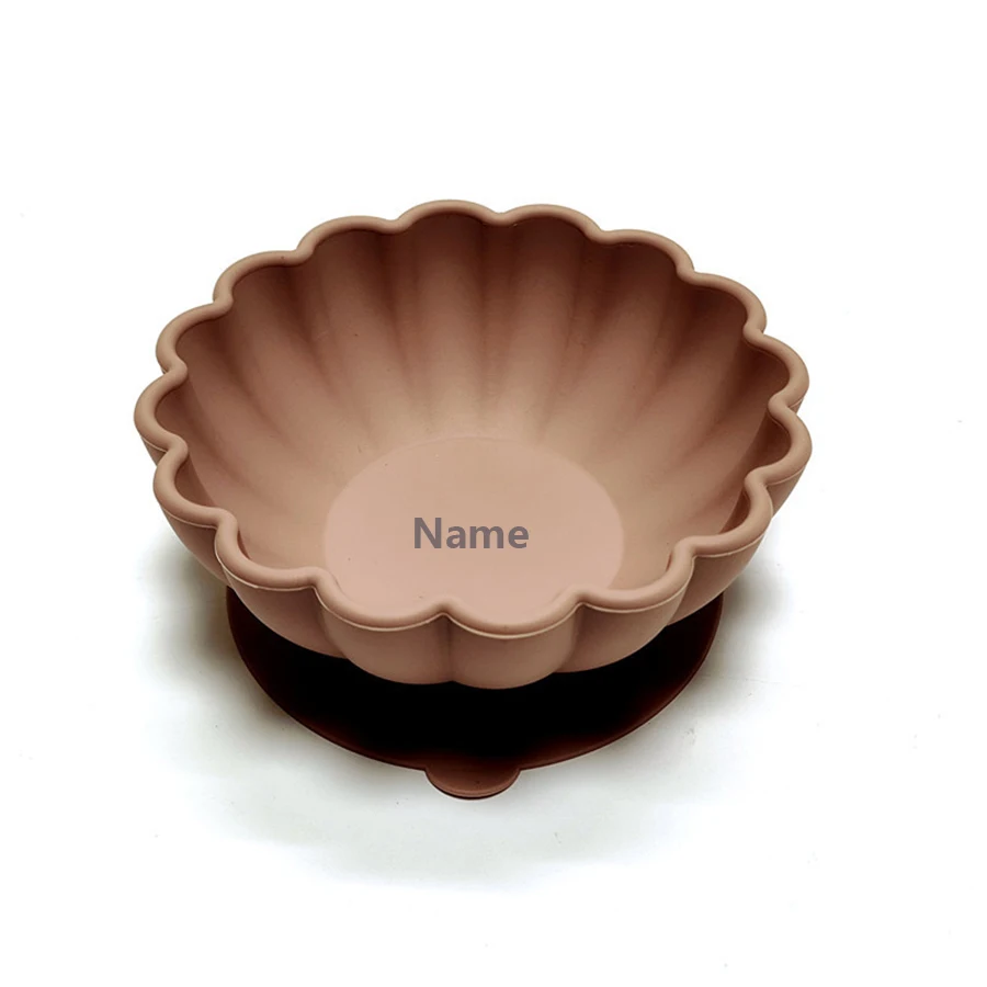 Baby Tableware Bowl Personalized Customization Free Printing Silicone Material Boy Girl Holiday Gift
