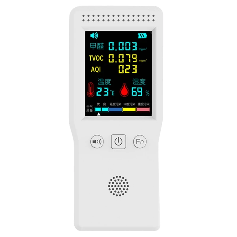 

Детектор качества воздуха, измеритель Co2 PM2.5 PM10 HCHO TVOC CO2 с цветным ЖК-дисплеем и подсветкой