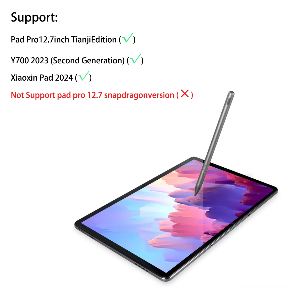 For Xiaoxin Stylus for P12 12.7 TB370FU 4096 Level Magnetic Pen