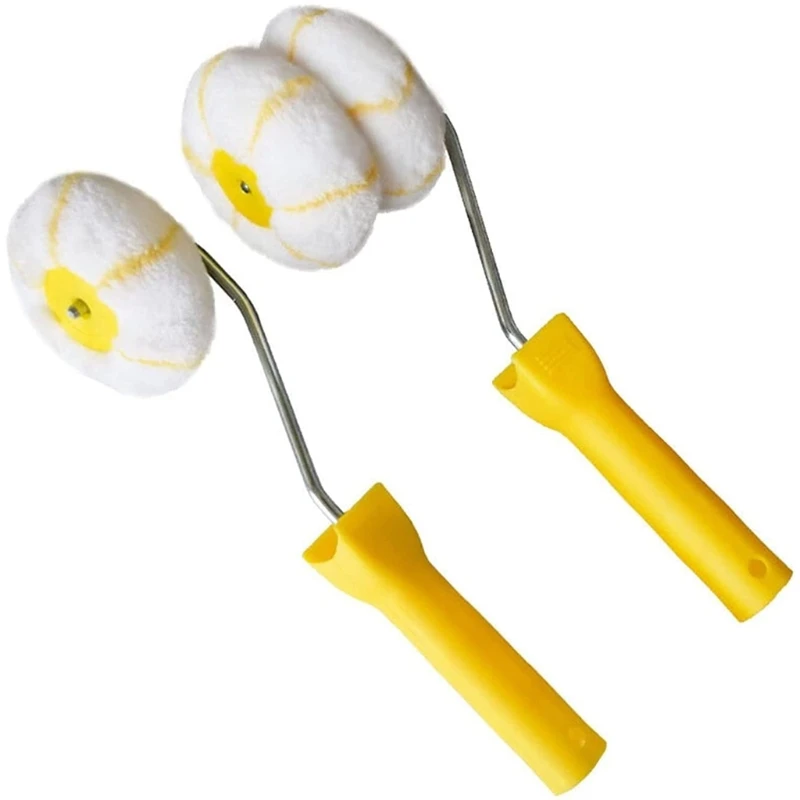 Description Picture 6 of item1 Pc Wall Corners Roller Brush Household Paint Roller Handheld Wall Painting Tool Removable Brush Head Smooth Brushing