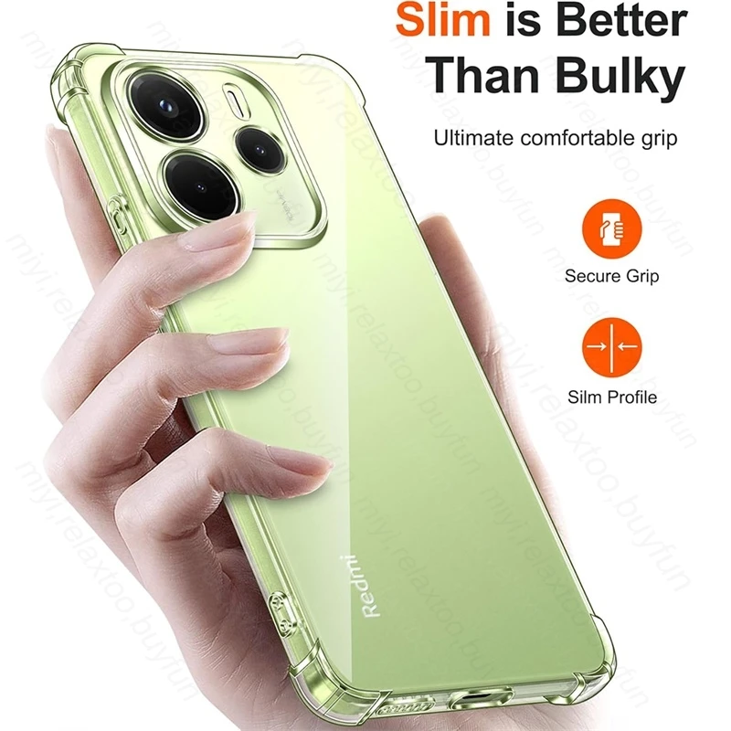 HAOYE Cover Per Xiaomi Redmi Note 14 4G, Custodia In TPU A Gradiente Rosa/Oro, Antiurto Con Angoli Rinforzati - 3