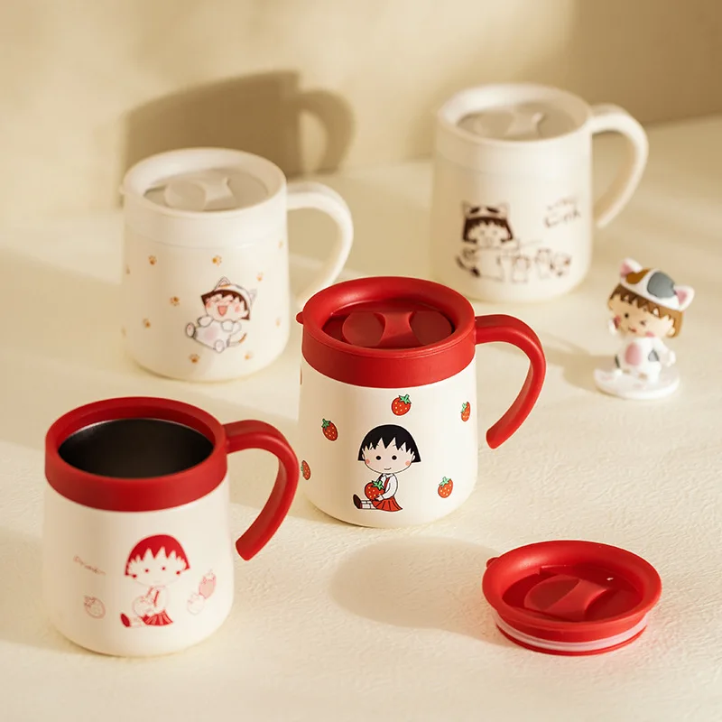 

Kawaii Chibi Maruko-Chan аниме мультфильм нержавеющая сталь Изолированная чашка офисная чашка для воды крутая чашка подарки подруге