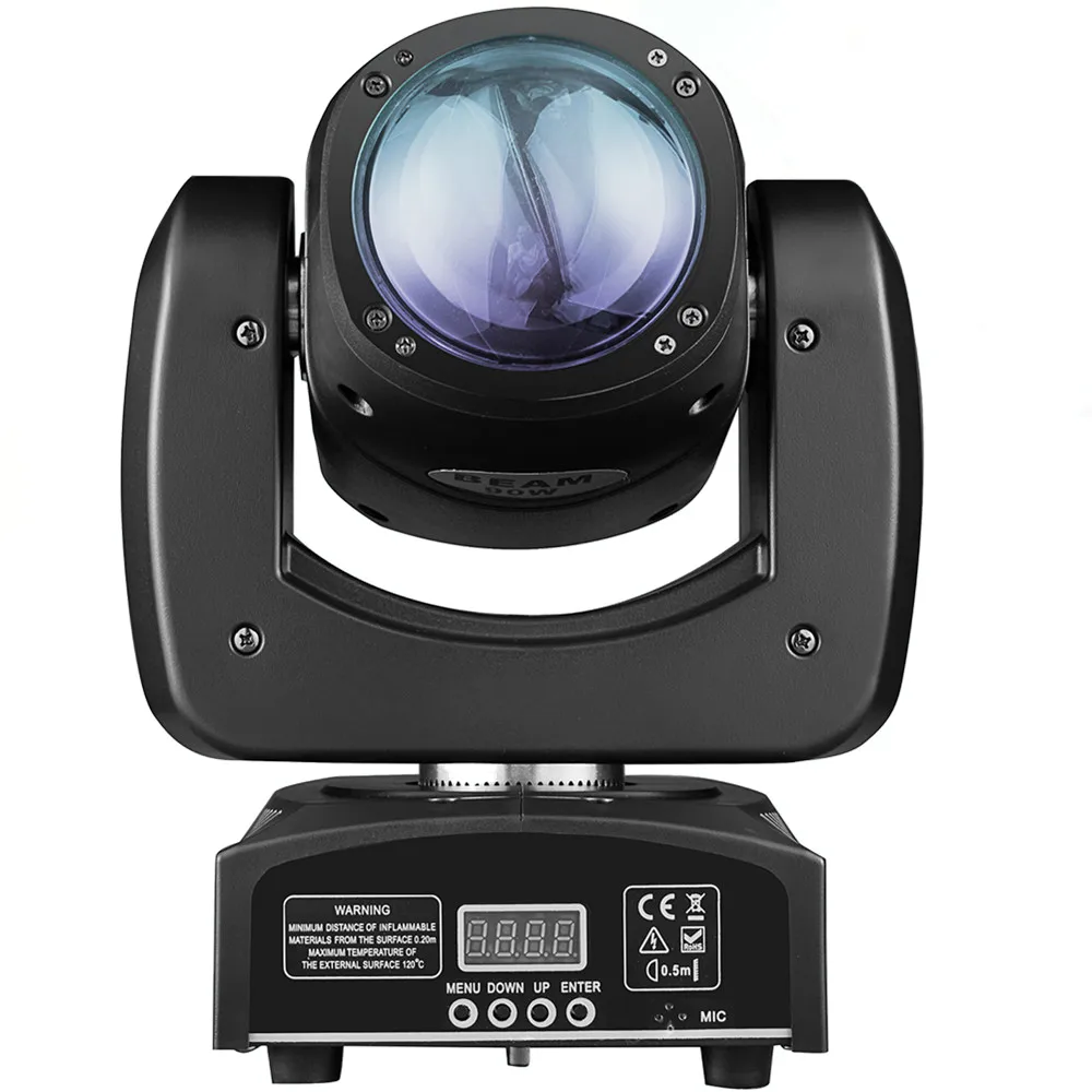 Haz de luz LED de cabeza móvil 4 en 1, 90W, RGBW, brillo impresionante, mejor con DMX, soporte activado por sonido y Modo Automático para barras de discoteca