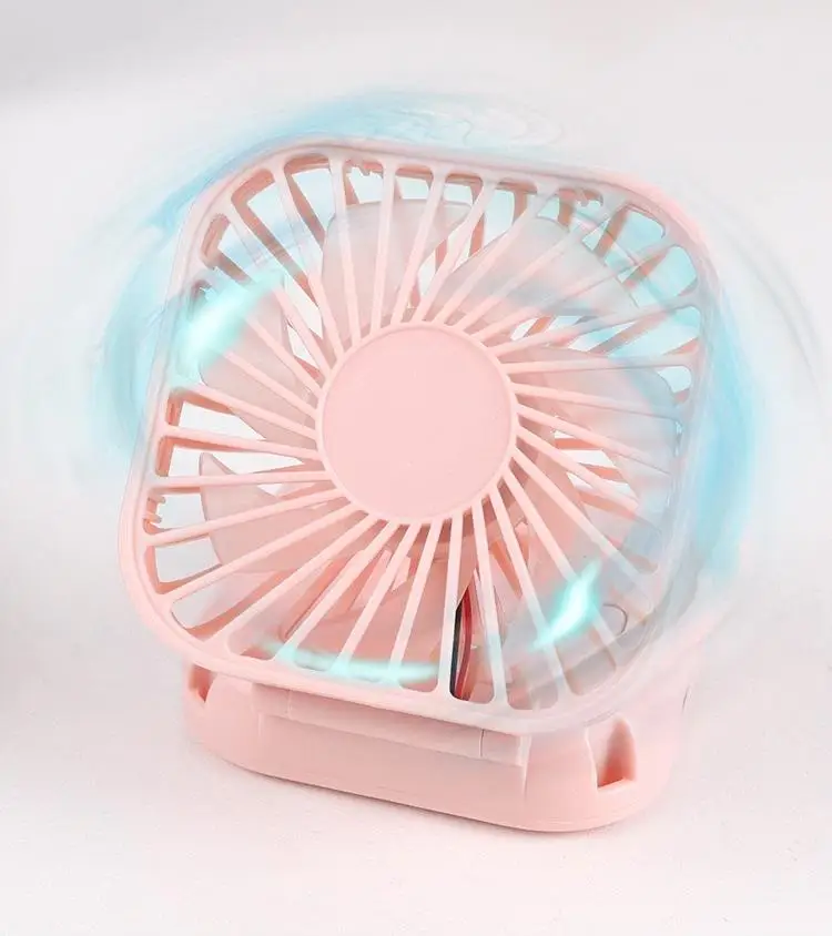 1pc Hanging Neck Fans With Vanity Mirror Outdoor Handheld Multifunction Fan Home Desktop Folding USB Rechargeable Mute Mini Fan 5