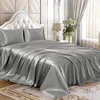 100% Mulberry Silk Bedding Set Solid Color Natural Silk Duvet Cover Set Twin King Queen Size Bed 3pcs/4pcs/5pcs Bed Sheet Set 1