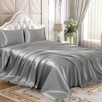 100% Mulberry Silk Bedding Set Solid Color Natural Silk Duvet Cover Set Twin King Queen Size Bed 3pcs/4pcs/5pcs Bed Sheet Set 1