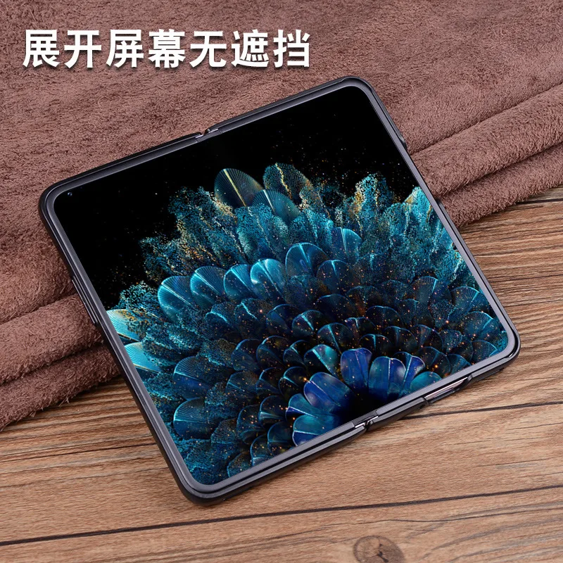 Hot Luxury Genuine Leather Wallet Business Phone Case For Oppo Find N Magicv Cover Credit Card Money Slot Cover Holster