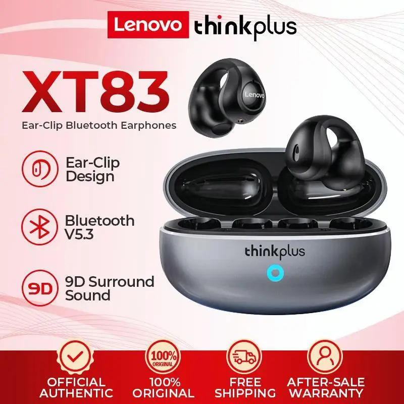 레노버 XT83II TWS 무선 이어폰, 블루투스 5.3, 소음 감소, 베이스 터치 컨트롤, 긴 대기 시간, TWS 하이파이 스테레오 이어폰