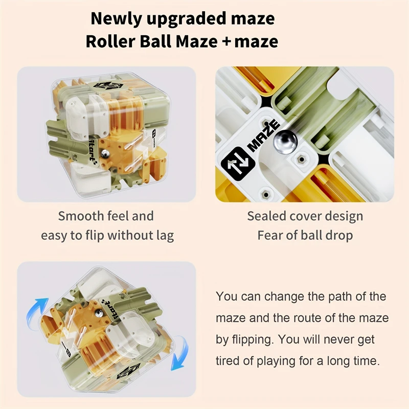 3D Maze Magic Cube Six-sided Transparent Puzzle Speed Cube Toys For Children Educational Birthday Party