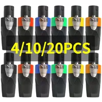 4/10/20pcs 4-Pin Neutrik Style Speaker Connectors - Twist Lock Plug for Amplifier Cable PA System 1