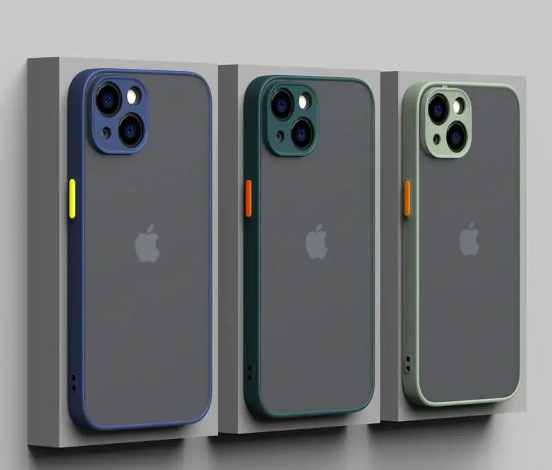 Stoßfeste Rüstung Matte Hülle für iPhone 13 11 12 Pro Max XR XS X 6 6S 7 8 Plus SE Mini Luxus Bumper Clear Hard PC Cover Capa – Detail 9