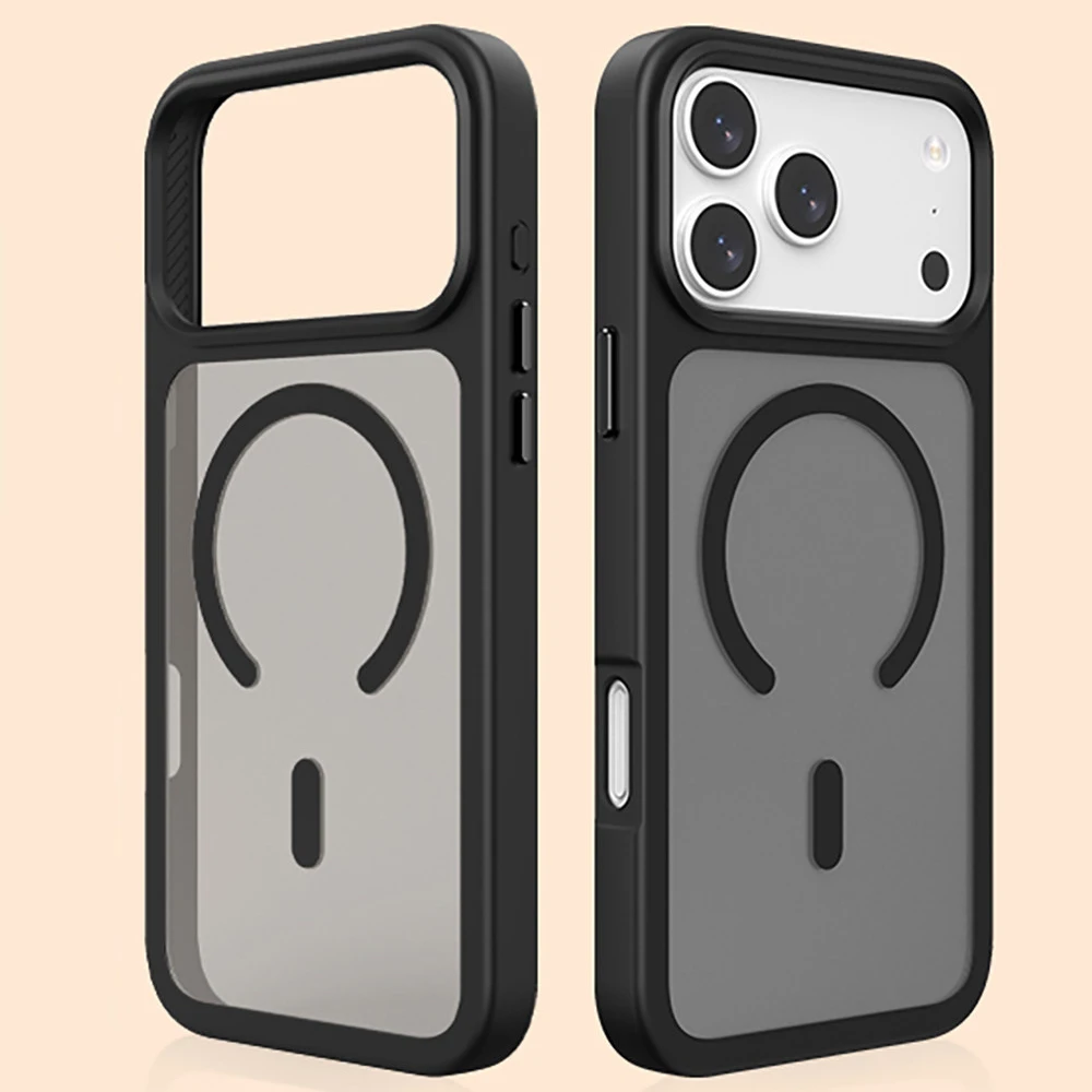 Matte Case For Magsafe iPhone 17 Pro Max 16 Plus 15 14 13 12 11 17Pro Mag Safe Translucent Protection Phone Cover Accessories