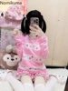 Y2k Tops Sweet Strawberry Long Sleeved Tshirts Women Clothing Polka Dot Fashion Cute Tees 2025 Ropa Mujer Fashion Crop T Shirt