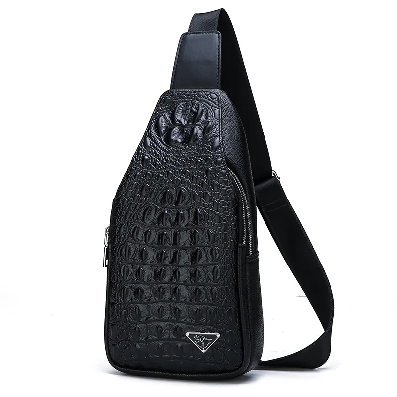 Men's Large Capacity Chest Bag for Business Travel Portable Shoulder Bag Casual Versatile Male Bag