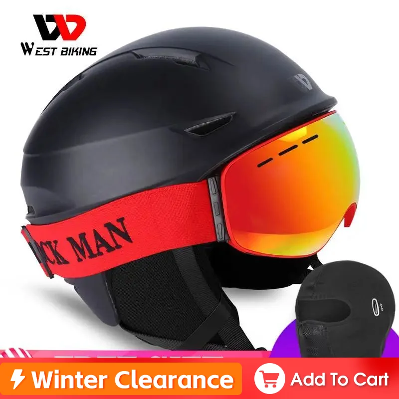 

WEST BIKING Ski Helmet Winter Warm Men Women Skating Skateboard Helmet Snow Sports Snowboard Helmets Motorcycle cycling Helmet