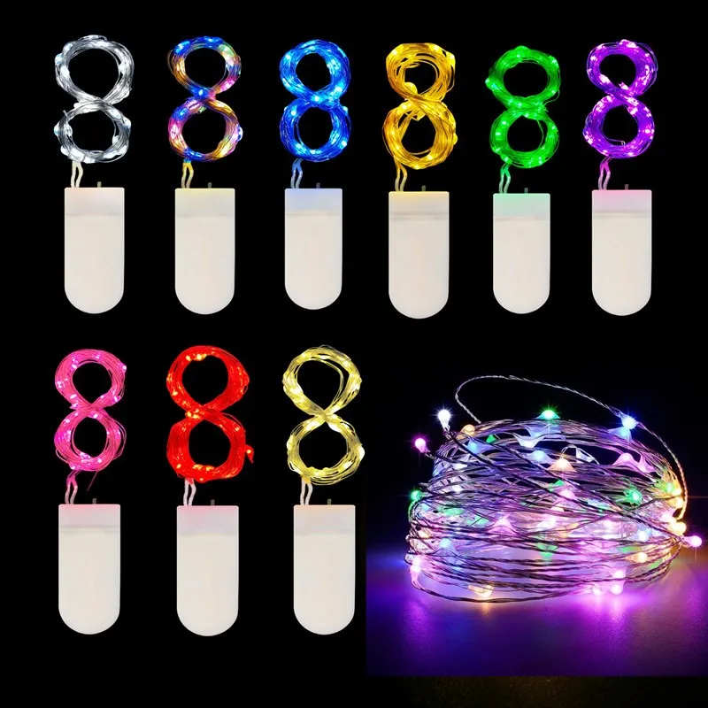 

5pcs Copper Wire LED String Lights Christmas Fairy Lights Garland Navidad Decoration Outdoor Home Wedding Party DIY Holiday Lamp