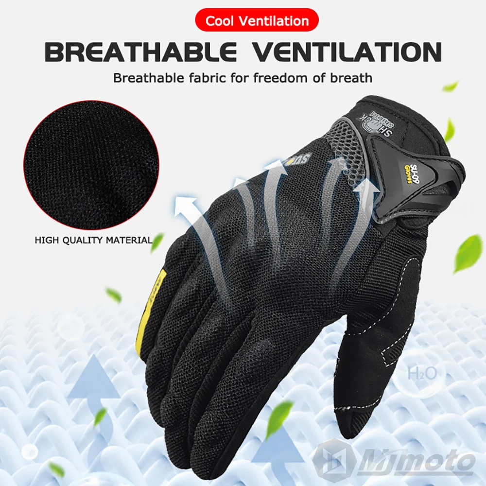 motorcycle gloves SUOMY Summer Motorcycle Gloves Men Women Touch Function Motorbike Racing Glove Full Finger Guantes Moto Biker Cycling Gloves
