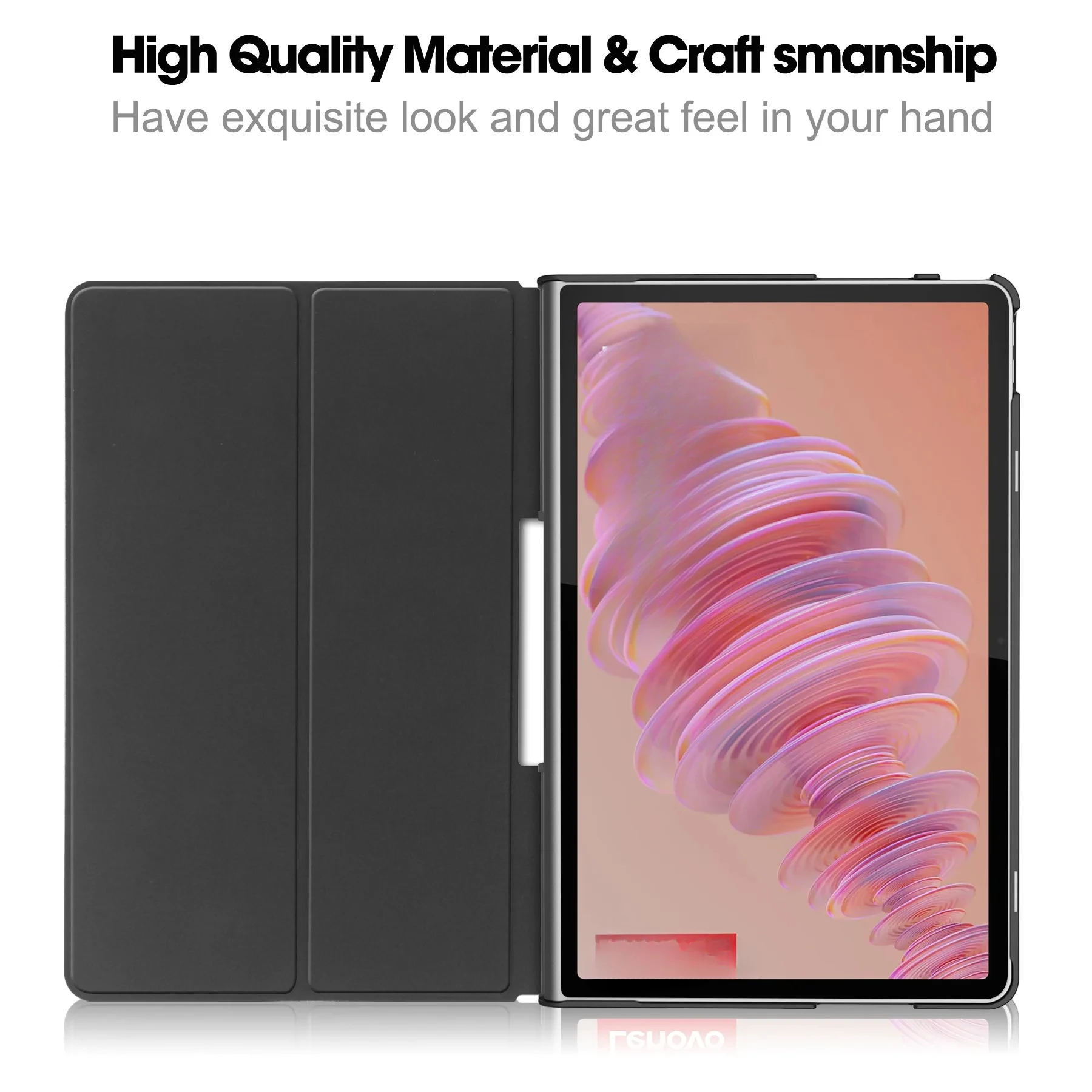 Für Lenovo Tab Plus TB351FU Tablet-Hülle mit Vorderständer und Halterung aus Leder – Detail 3