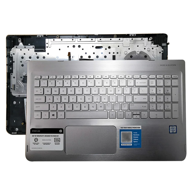 

Новинка, подставка для рук для ноутбука, верхний чехол с клавиатурой США Touc hp ad для HP ENVY X360 15-W 15T-W M6-W Series 807526-DB1810965-DB1, серебристый