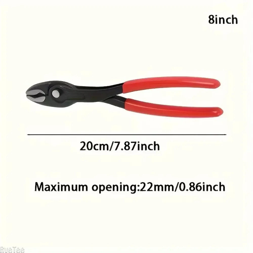 8-Inch Snap-Ring Stainless Steel Pliers Multi-Function Quick Adjust Home Repair Pliers Large Opening Pipe & Wire Hand Tool 3