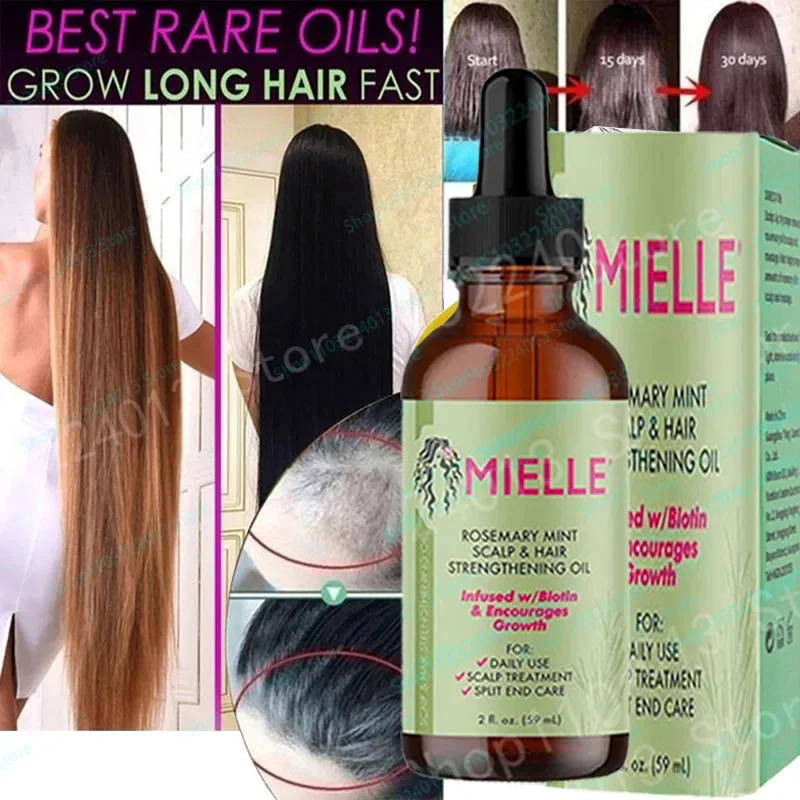 

Hair Growth Essential Oil Rosemary Mint Hair Strengthening Oil Nourishing Treatment for Dry Mielle Organics and Split Ends Hair