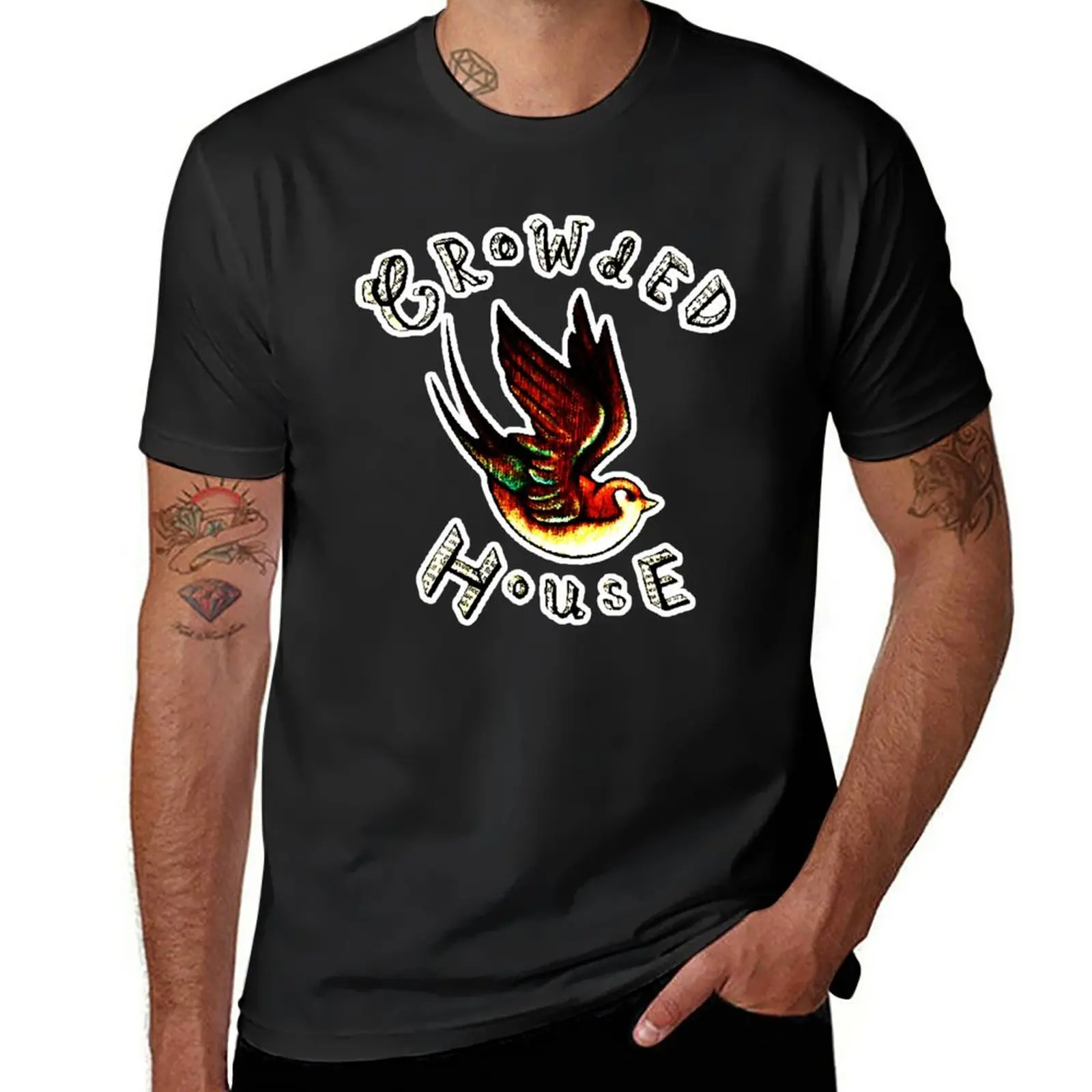 

New wallpaper Crowded House international rock band T-Shirt Short t-shirt plus size tops men t shirt