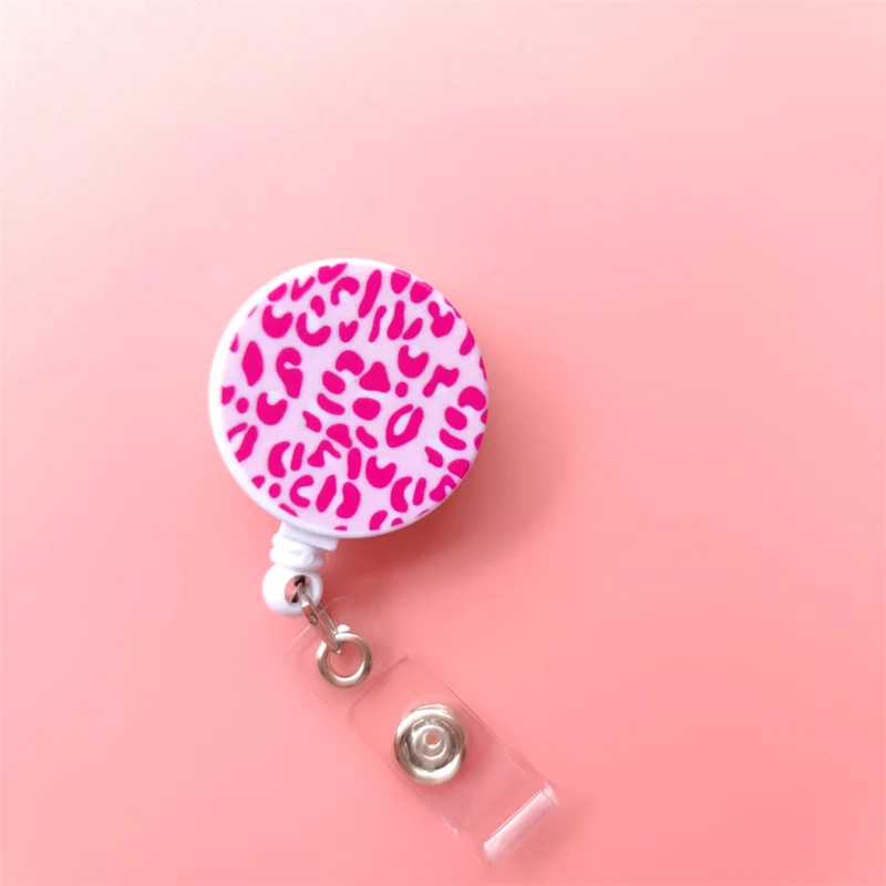 Leopard Print Schmetterling Versenkbare Schnalle Karte Halter Business Abzeichen Clip Mitarbeiter Karteninhaber Ärzte Krankenschwestern Hängen Zertifikate – Detail 17