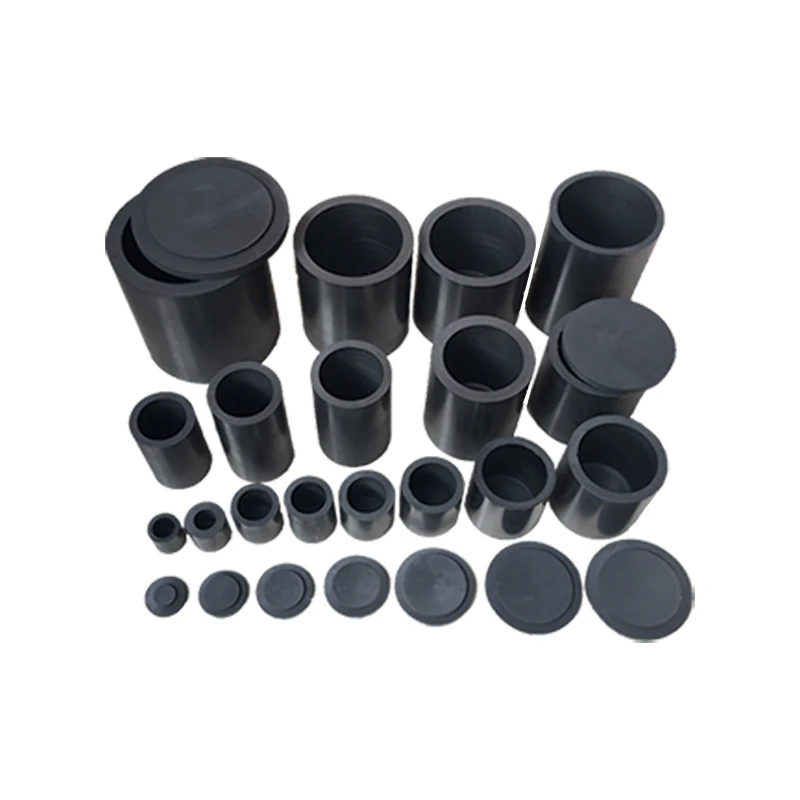 Carbon Melting graphite Crucible with Lid For Melting Gold Silver 1 set