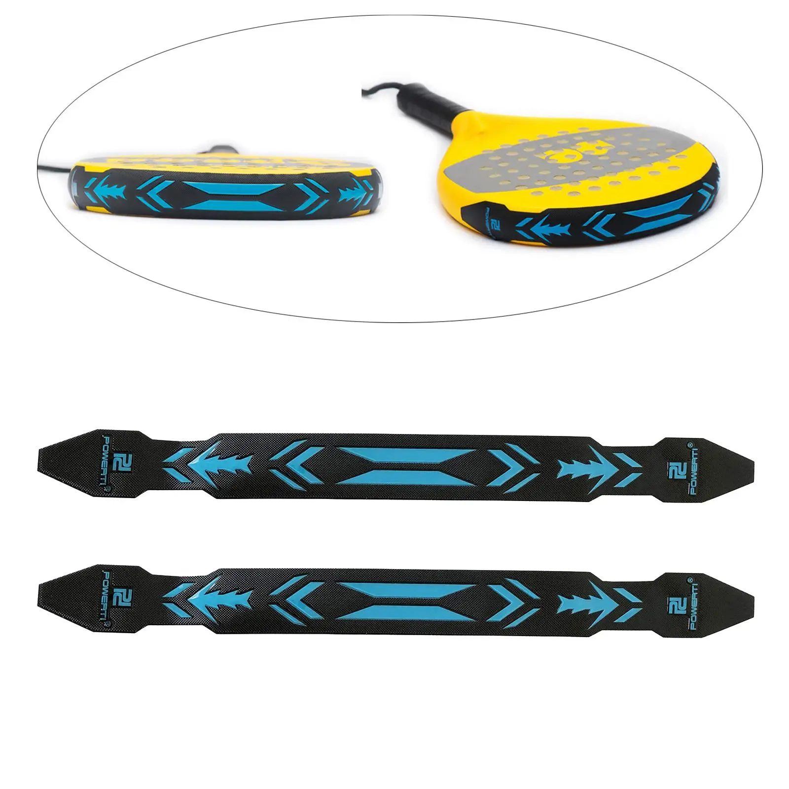 Set of 2 3D Paddle Tennis Tape Soft Head Waterproof Racket Sticker Paddleball Training Outdoor Activities Supplies