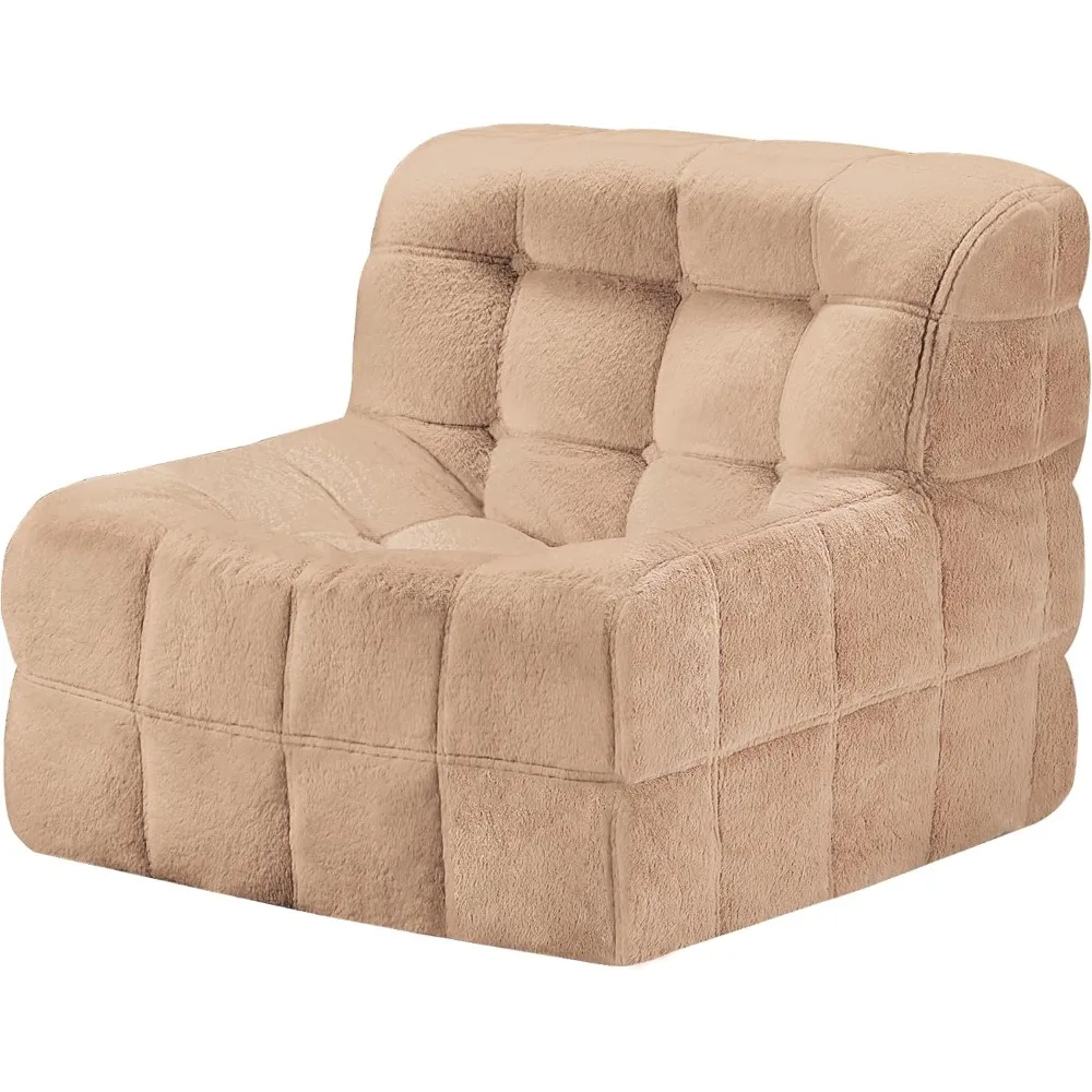 Bean Bag Chair Sofa Furry Beanbag Chair Couch for Adults Armless Bean Bag Lounge Soft Comfy for Bedroom, Living Room or