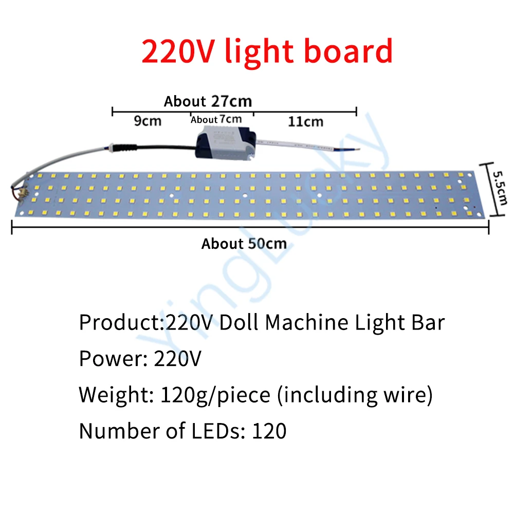 Claw Machine-장난감 크레인 기계, 12V / 220v LED 조명 보드 50 Cm 길이 LED 스트립 71cm 인형 기계 아케이드 캐비닛에 적합