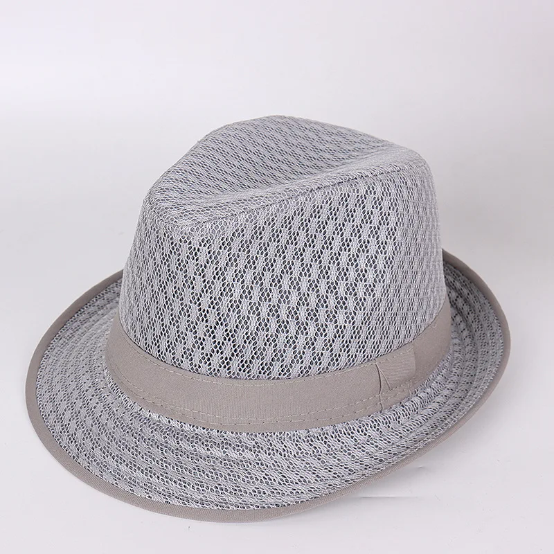 Fashion Hat Summer Mesh Breathable Material Men Fedoras Adult Bowler Hats Classic Version Chapeau Hats