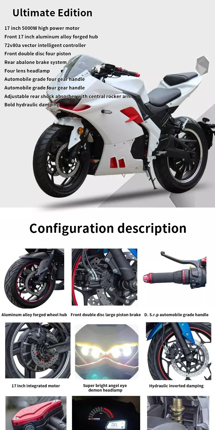 Superbike – Moto Électrique Intelligente Et Automatique Pour Adultes, 72v,  5000w, Mexique - D'échappement Température Mètre - AliExpress