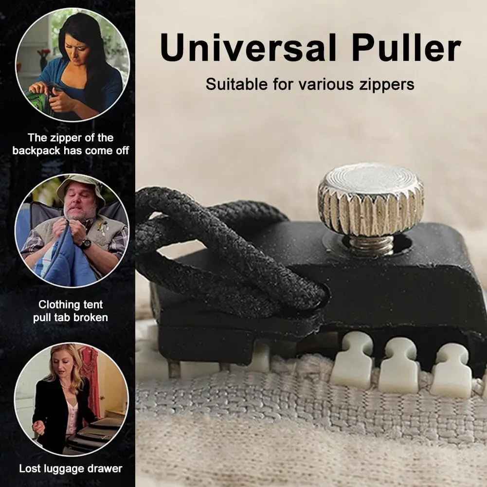 Zipper head repairer, replaceable zipper head, suitable for backpacks, suitcases, clothing jackets, 3 sizes available