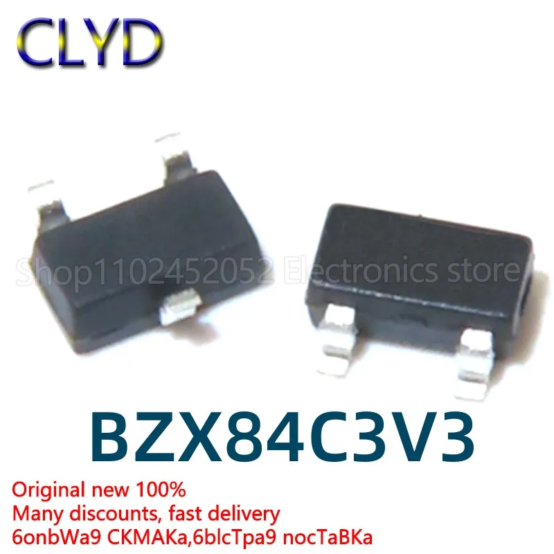 

3000 шт./партия, новые и оригинальные ДИОДЫ регулятора BZX84C3V3, 3,3 В, патч SOT23, экранная печать Z14 (3K)