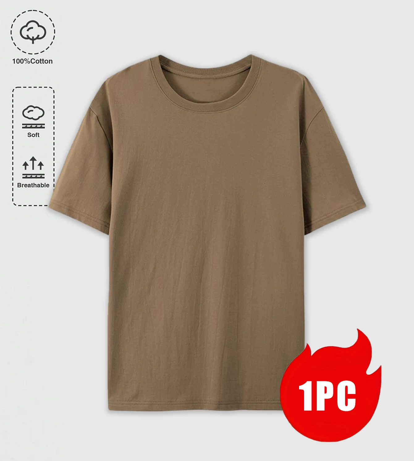 3-teiliges Set Baumwoll-T-Shirts für Herren Retro Mehrfarbig Übergroß Kurzarm Mode Paar-Kleidung Unisex Weiche Basis-Bekleidung – Detail 21