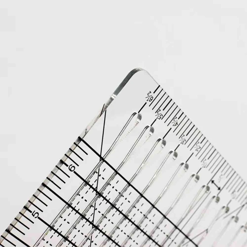 GEGE Sewing Supplies Sewing Ruler Template DIY Craft T-Shirts Ruler Patchwork 5-In-1 Quilt Cutting