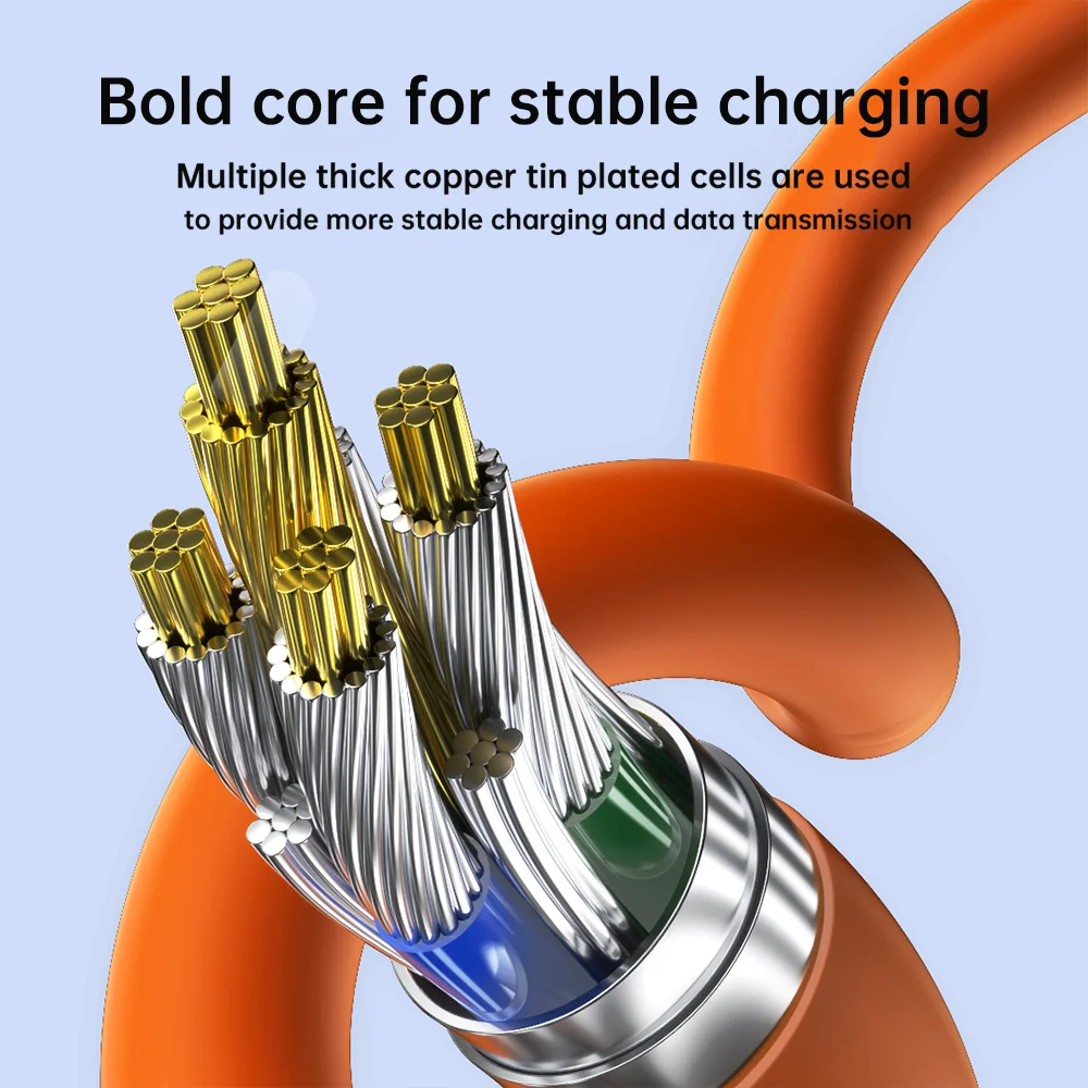 6A USB-C to Type-C Fast Charging 120W Cable with LED Digital Display