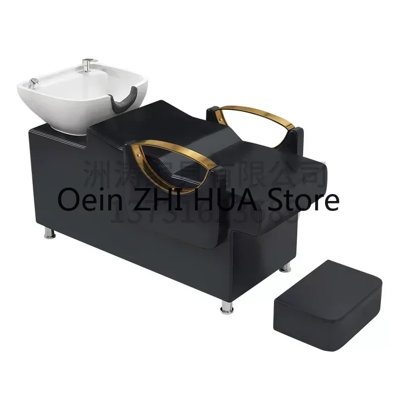 Hair Salon Comfort Shampoo Chair Ergonomics Adjust Dedicated Shampoo Chair Barber Shop Recliner Massageador Furniture QF50SC