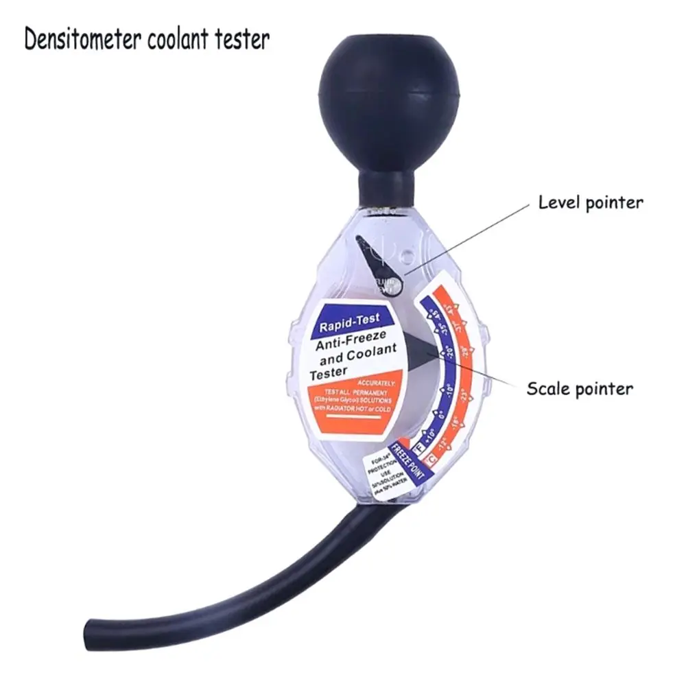 Professional Automotive Antifreeze Tester Portable Deluxe Battery Fluid Tester Compatible Coolant Hydrometer antifreeze density meter
