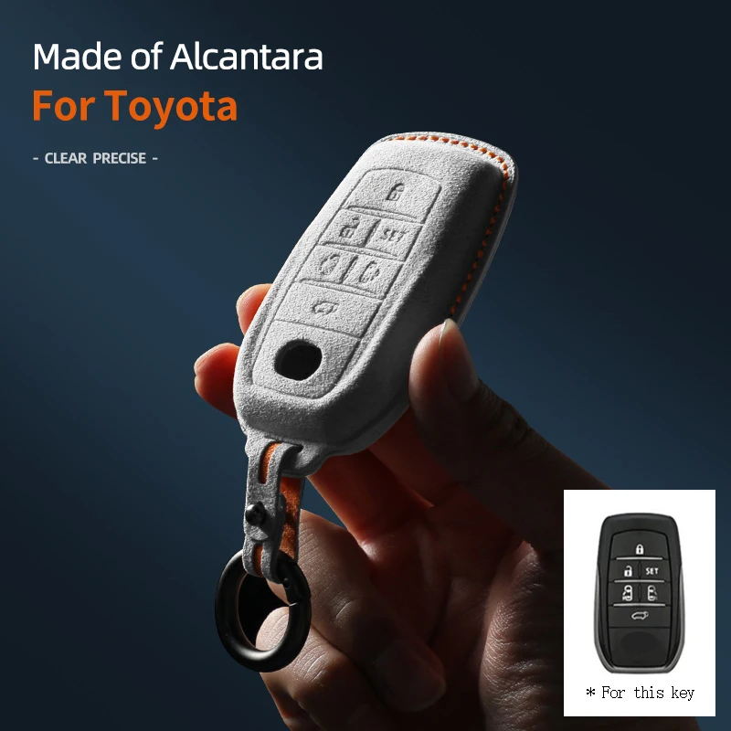 

5 6 Button Car Key Case Cover for Toyota Hybrid Vehicles Alphard Vellfire PREVIA Voxy Sienna 2021 2022 Carola Leling Prado 2020